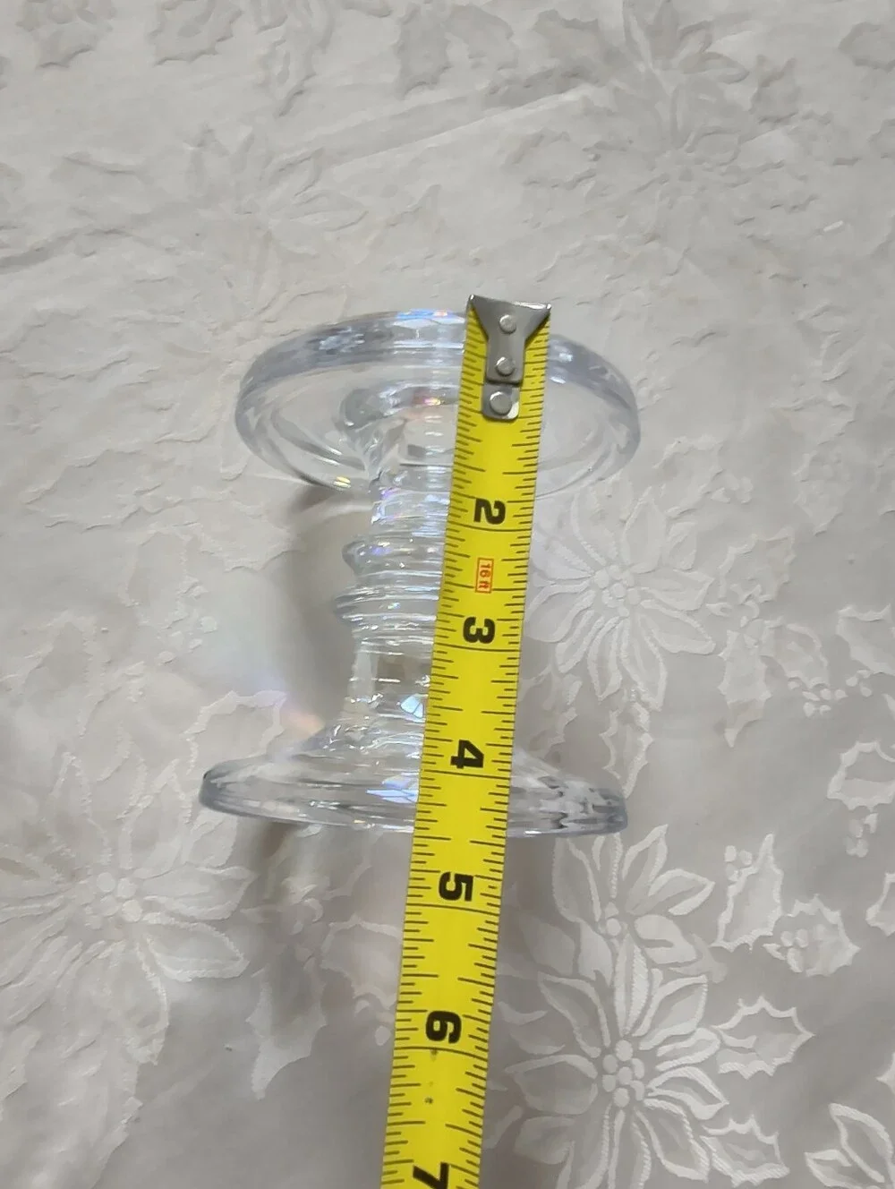 Heavy Hand Blown Iridescent Glass Contemporary Candle Holder Two-way Vintage